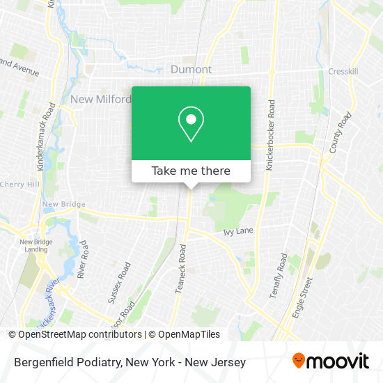 Bergenfield Podiatry map