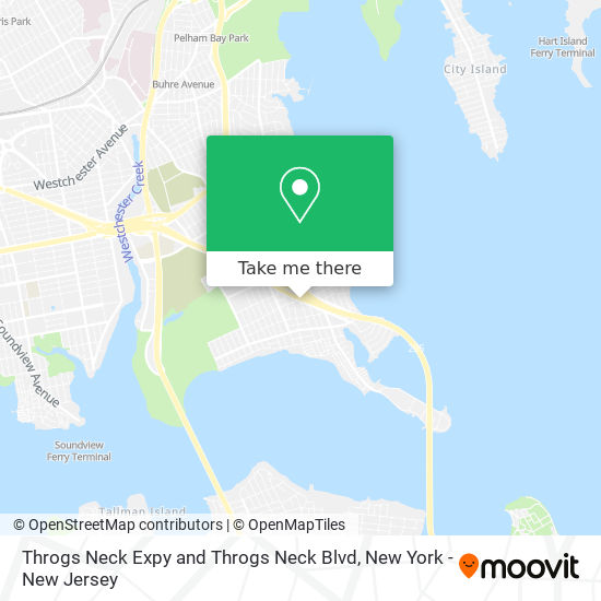 Throgs Neck Expy and Throgs Neck Blvd map