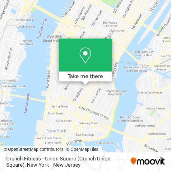 Crunch Fitness - Union Square map