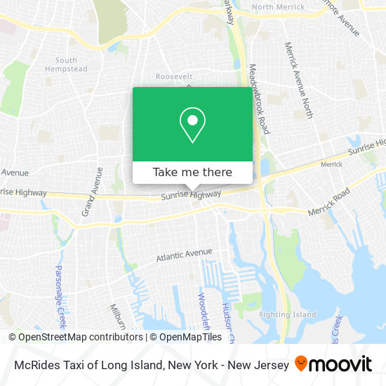 McRides Taxi of Long Island map
