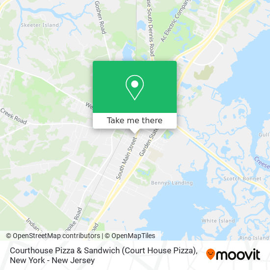 Mapa de Courthouse Pizza & Sandwich (Court House Pizza)