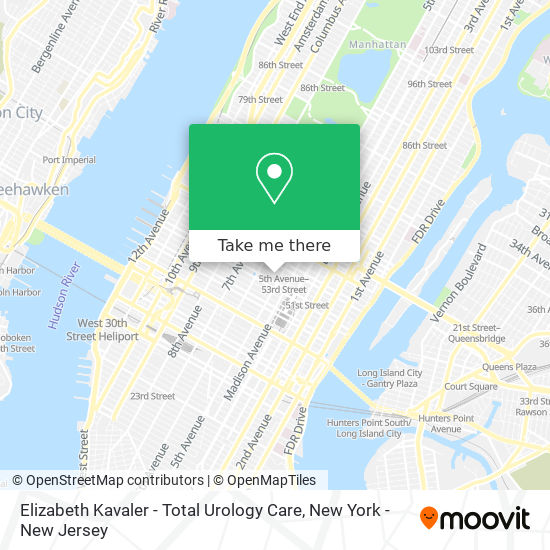 Elizabeth Kavaler - Total Urology Care map