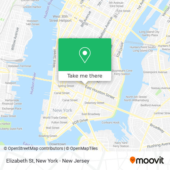 Elizabeth St map