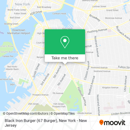 Mapa de Black Iron Burger (67 Burger)