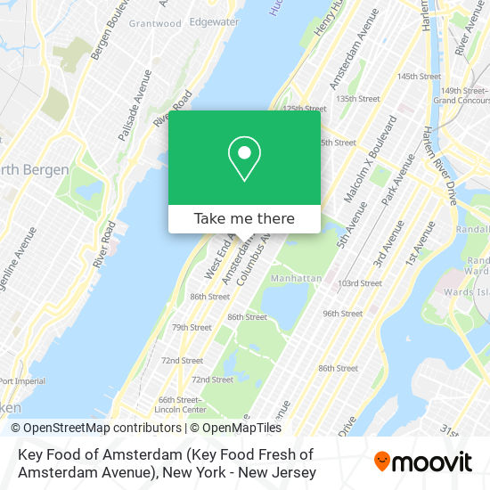 Mapa de Key Food of Amsterdam (Key Food Fresh of Amsterdam Avenue)