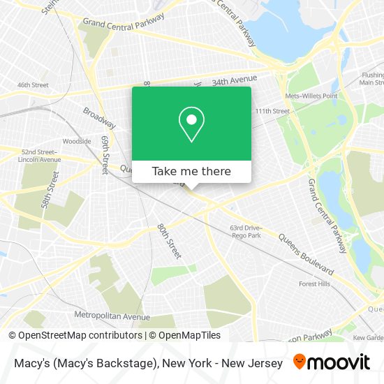 Mapa de Macy's (Macy's Backstage)
