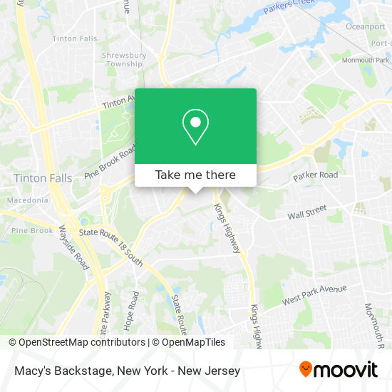 Macy's Backstage map