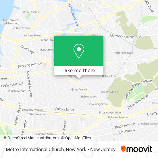 Metro International Church map