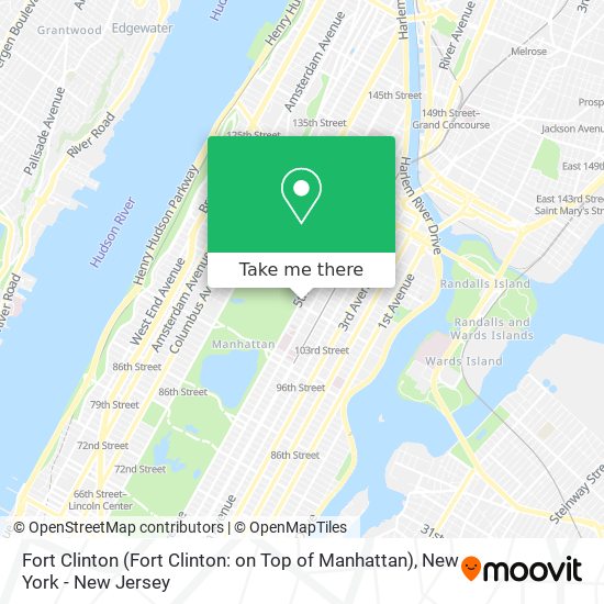 Mapa de Fort Clinton (Fort Clinton: on Top of Manhattan)