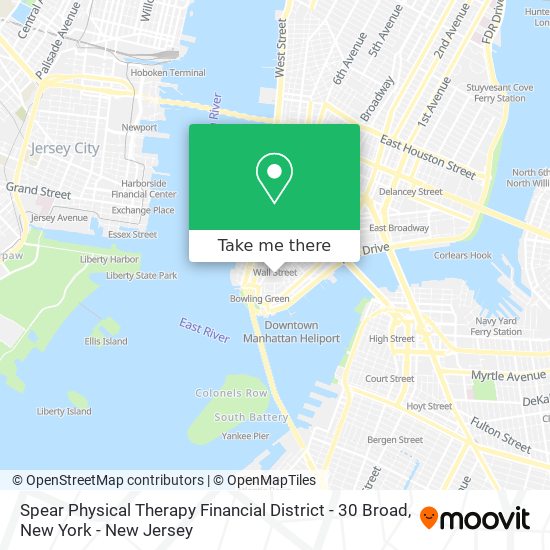 Mapa de Spear Physical Therapy Financial District - 30 Broad