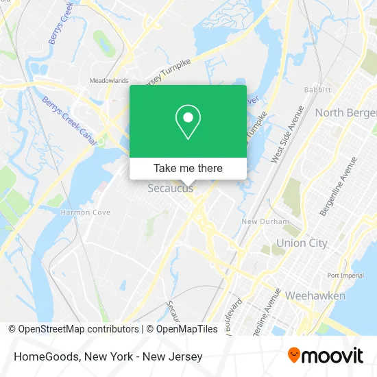 HomeGoods map