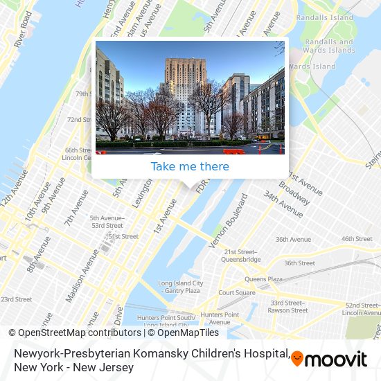 Newyork-Presbyterian Komansky Children's Hospital map
