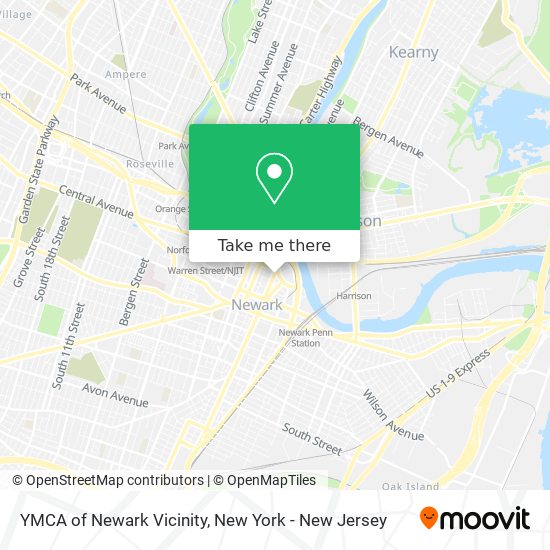 YMCA of Newark Vicinity map