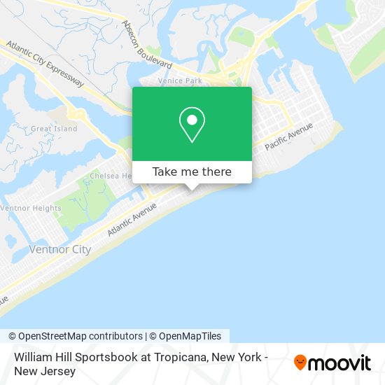 William Hill Sportsbook at Tropicana map