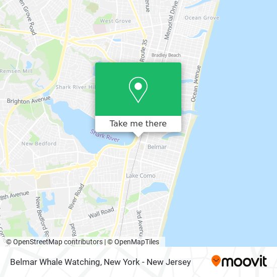 Belmar Whale Watching map