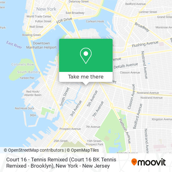 Court 16 - Tennis Remixed (Court 16 BK Tennis Remixed - Brooklyn) map