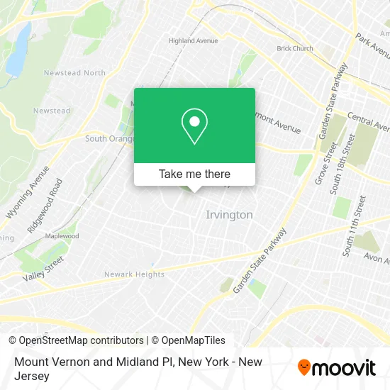 Mount Vernon and Midland Pl map
