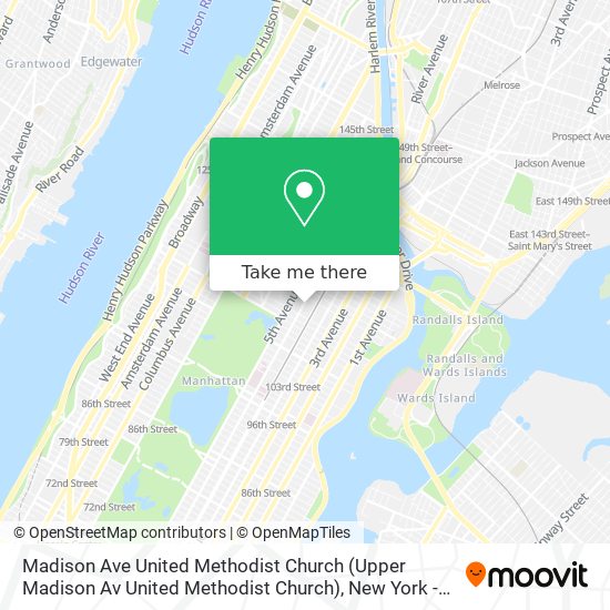 Madison Ave United Methodist Church (Upper Madison Av United Methodist Church) map