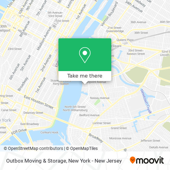 Mapa de Outbox Moving & Storage