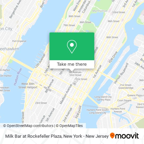 Mapa de Milk Bar at Rockefeller Plaza