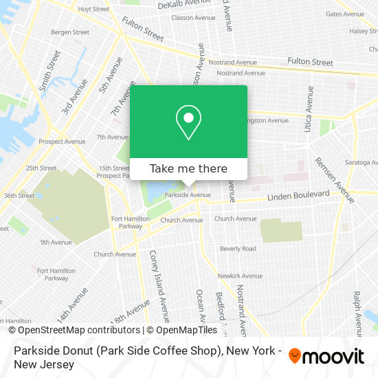 Mapa de Parkside Donut (Park Side Coffee Shop)