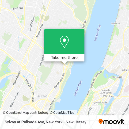 Mapa de Sylvan at Palisade Ave