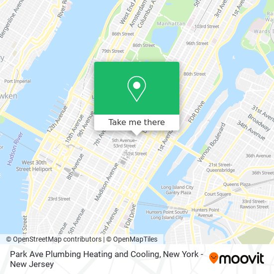 Park Ave Plumbing Heating and Cooling map