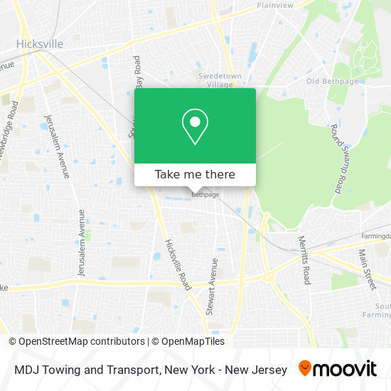 MDJ Towing and Transport map