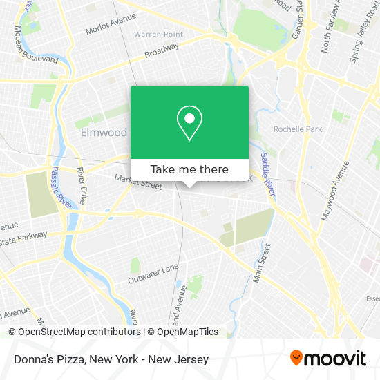 Donna's Pizza map