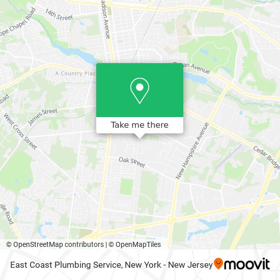 East Coast Plumbing Service map