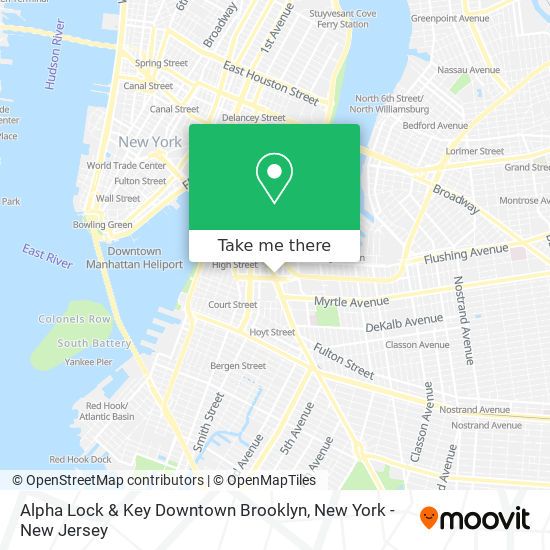 Mapa de Alpha Lock & Key Downtown Brooklyn