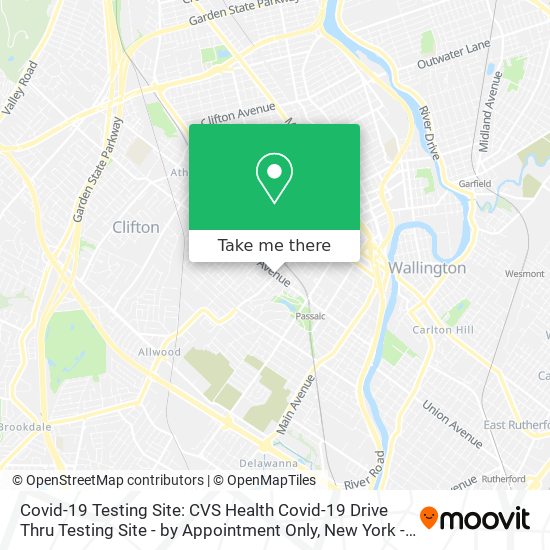 Covid-19 Testing Site: CVS Health Covid-19 Drive Thru Testing Site - by Appointment Only map
