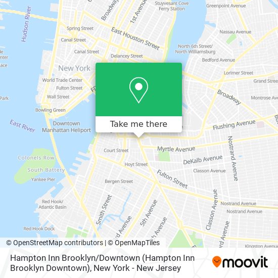 Mapa de Hampton Inn Brooklyn / Downtown