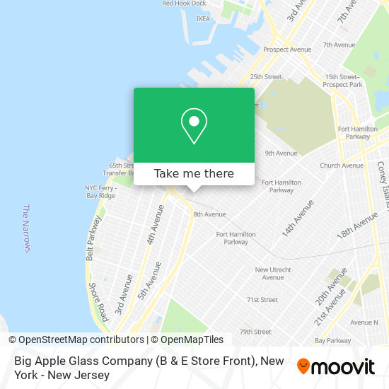 Mapa de Big Apple Glass Company (B & E Store Front)