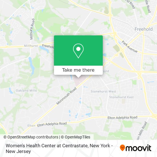 Mapa de Women's Health Center at Centrastate