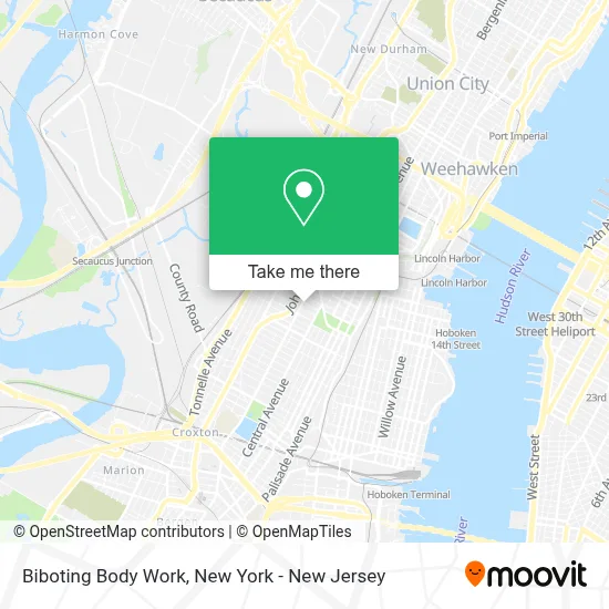 Biboting Body Work map