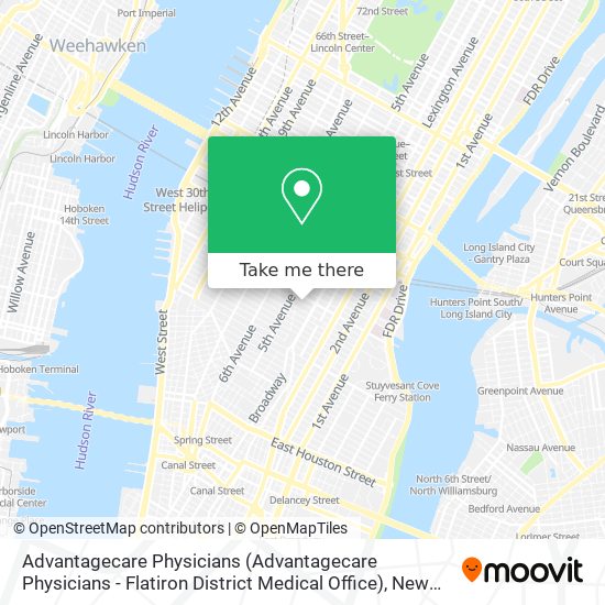 Mapa de Advantagecare Physicians (Advantagecare Physicians - Flatiron District Medical Office)