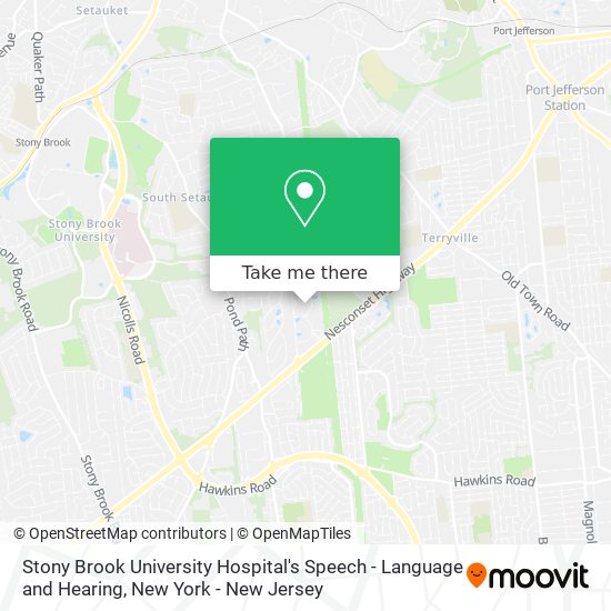 Mapa de Stony Brook University Hospital's Speech - Language and Hearing