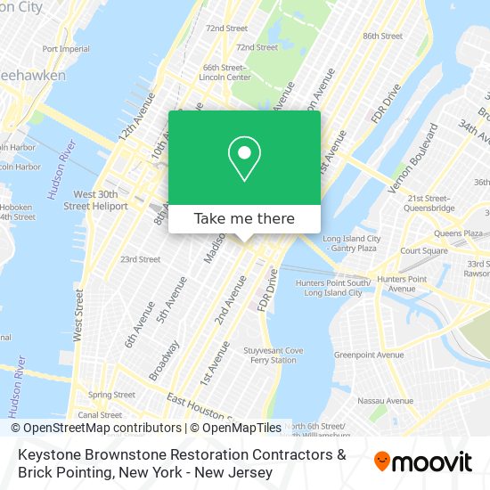 Keystone Brownstone Restoration Contractors & Brick Pointing map