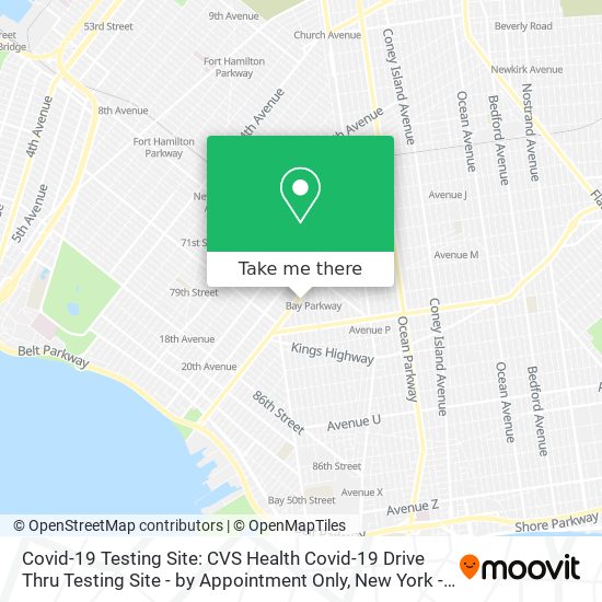 Covid-19 Testing Site: CVS Health Covid-19 Drive Thru Testing Site - by Appointment Only map