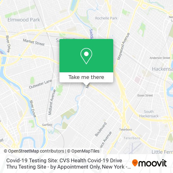 Mapa de Covid-19 Testing Site: CVS Health Covid-19 Drive Thru Testing Site - by Appointment Only