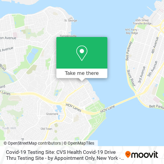 Covid-19 Testing Site: CVS Health Covid-19 Drive Thru Testing Site - by Appointment Only map