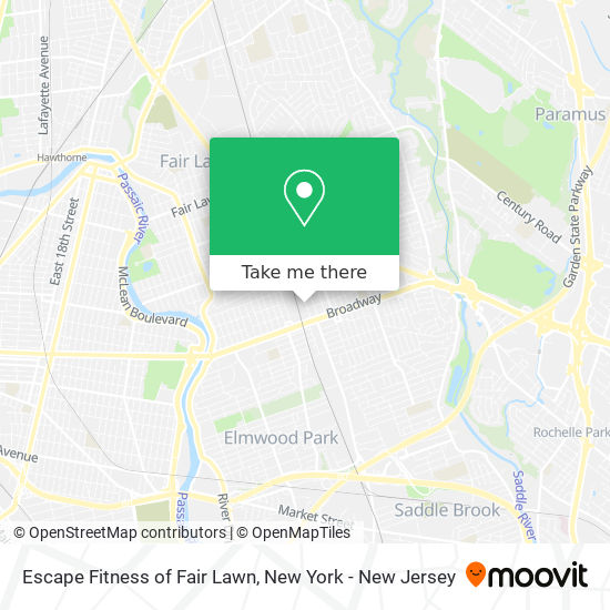 Escape Fitness of Fair Lawn map