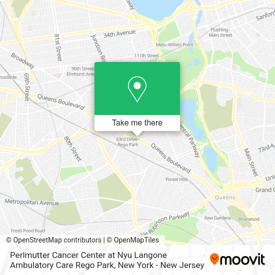 Perlmutter Cancer Center at Nyu Langone Ambulatory Care Rego Park map