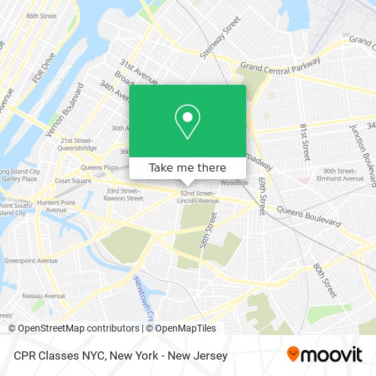 Mapa de CPR Classes NYC