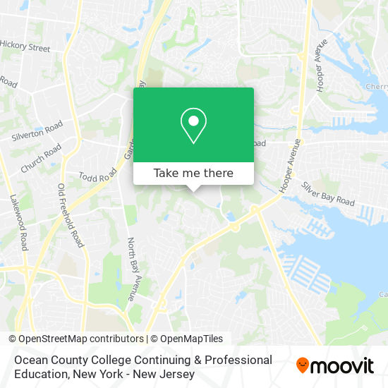 Ocean County College Continuing & Professional Education map