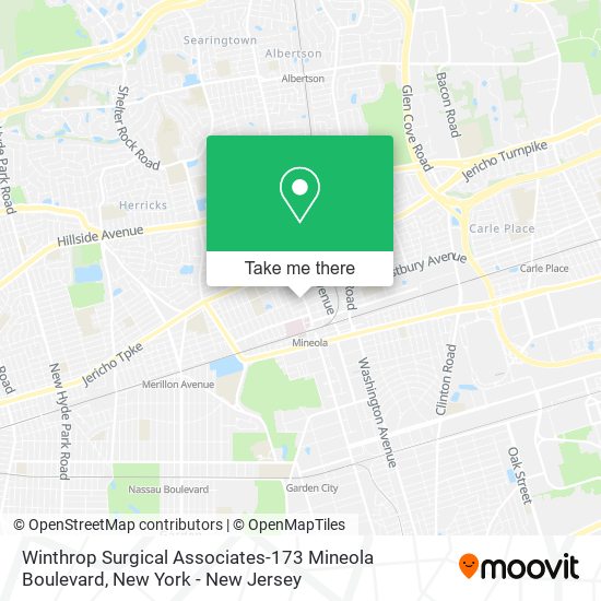 Mapa de Winthrop Surgical Associates-173 Mineola Boulevard