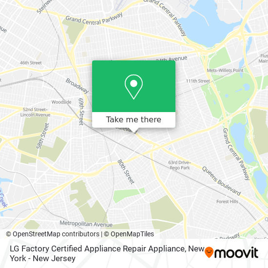 LG Factory Certified Appliance Repair Appliance map