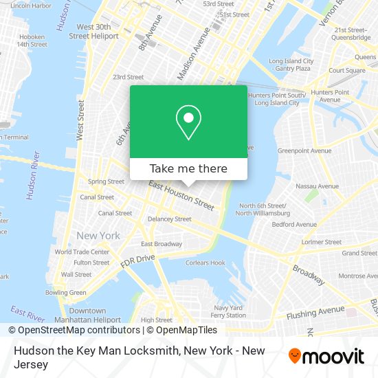 Mapa de Hudson the Key Man Locksmith