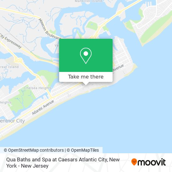 Qua Baths and Spa at Caesars Atlantic City map